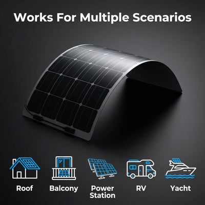 High-Efficiency Flexible Solar Panel 100w-545w with MC4 Connector – Ideal for Curved Surfaces