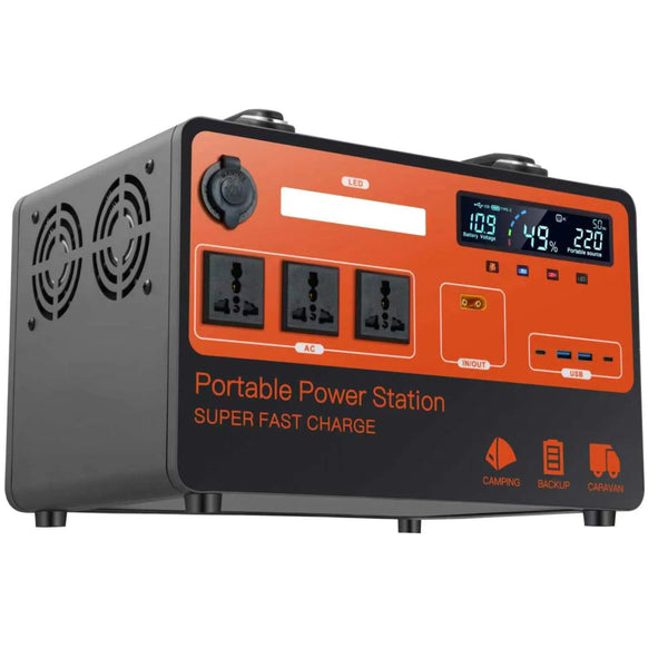 Outdoor Camping Home Backup Portable Power Station 1500W Multi-Port