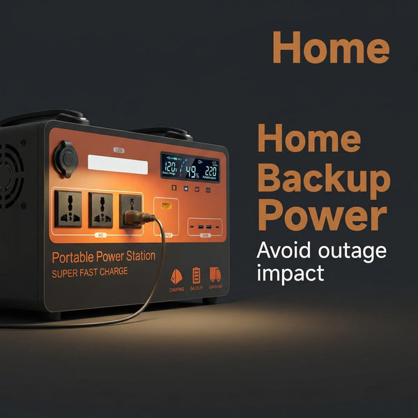 Outdoor Camping Home Backup Portable Power Station 1500W Multi-Port